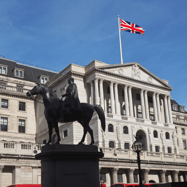 Bank of England Building and Duke of Wellington statue