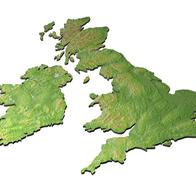 Generic map of UK and Ireland