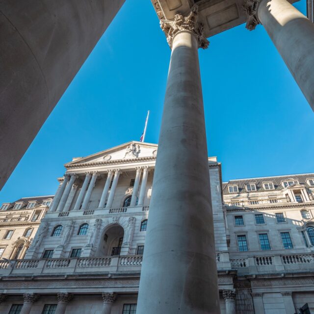 Viwe of Bank of England from the Royal Exchange building