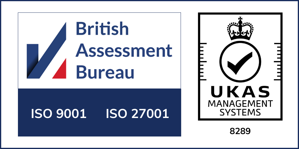 Combined ISO 9001 & 27001 certificate